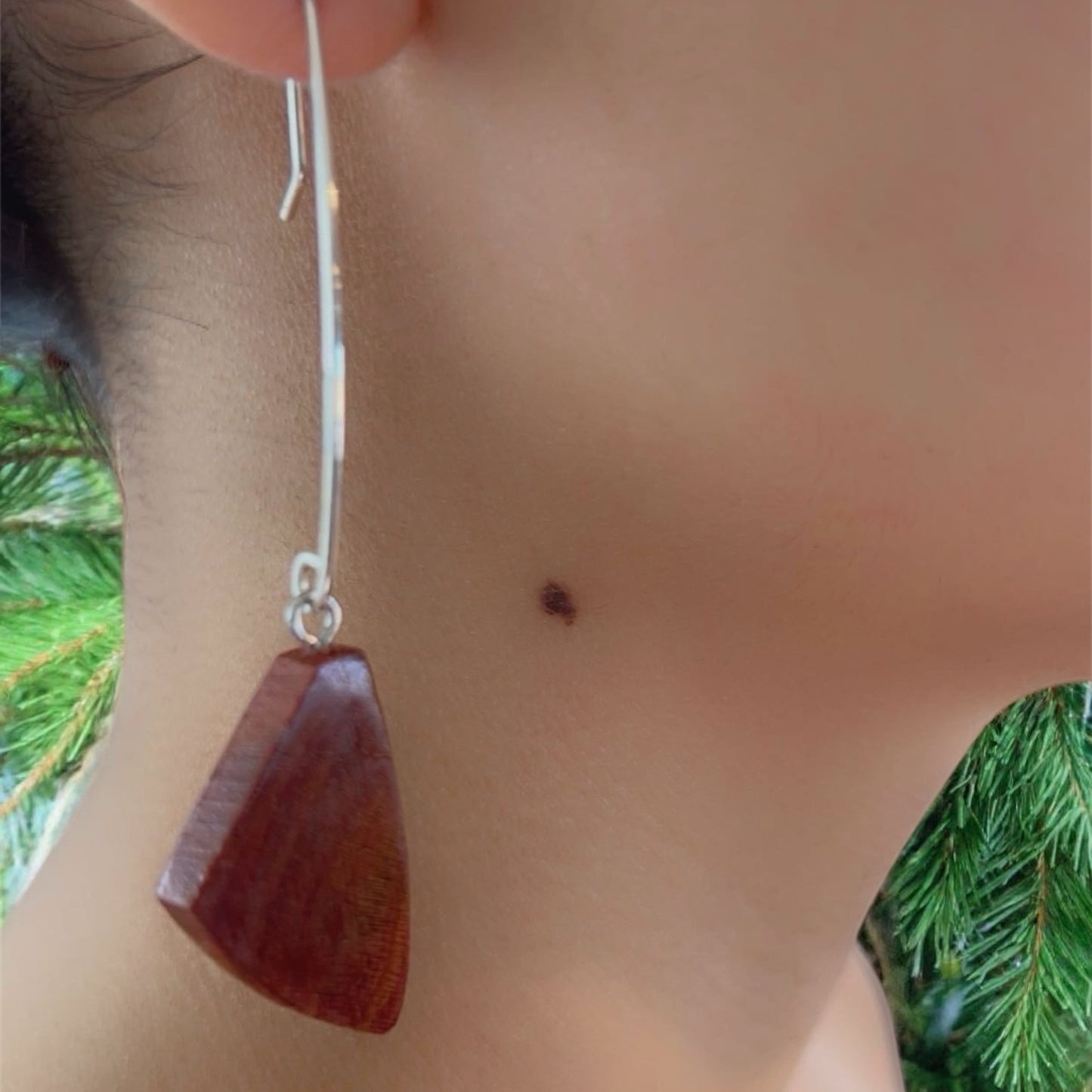 Träsmycken /Handmade Wood earrings - Träsmycken Hantverk- Bessie design handmade/ / Wooden jewelry