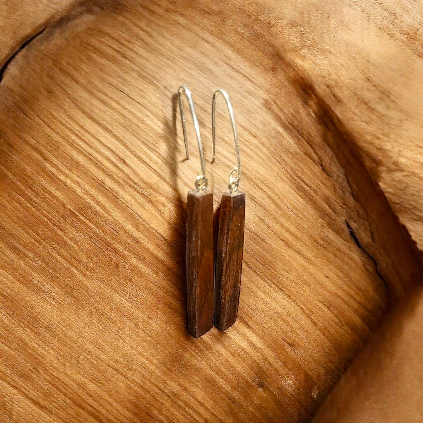 Träsmycken /Handmade Wood Earrings - Träsmycken Hantverk- Bessie design handmade/ / Wooden jewelry