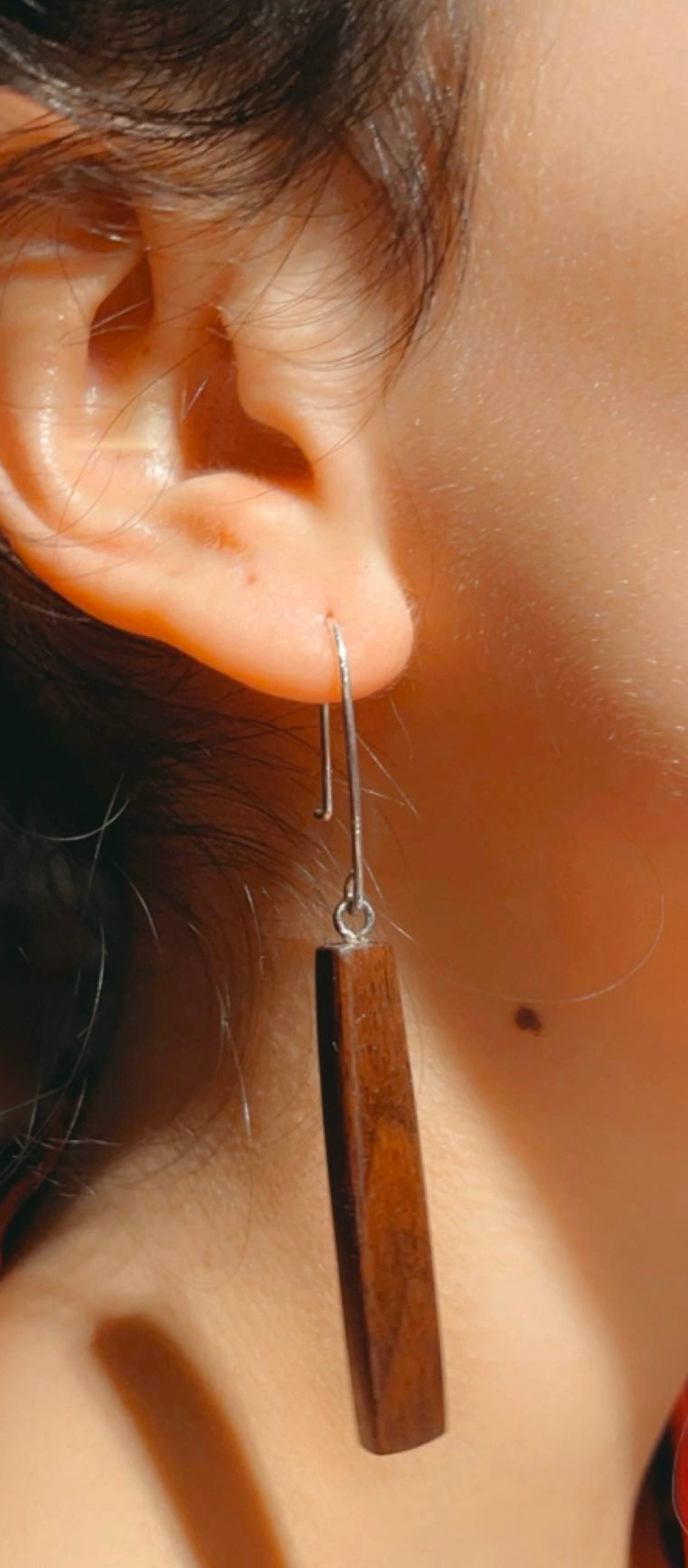 Träsmycken /Handmade Wood Earrings - Träsmycken Hantverk- Bessie design handmade/ / Wooden jewelry