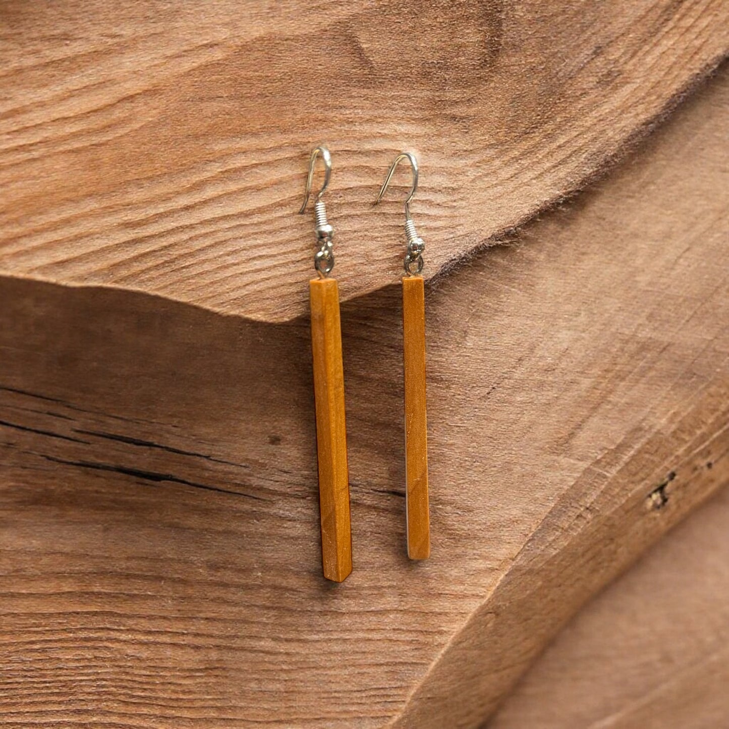 Träsmycken /Handmade Wood Earrings - Träsmycken Hantverk- Bessie design handmade/ / Wooden jewelry