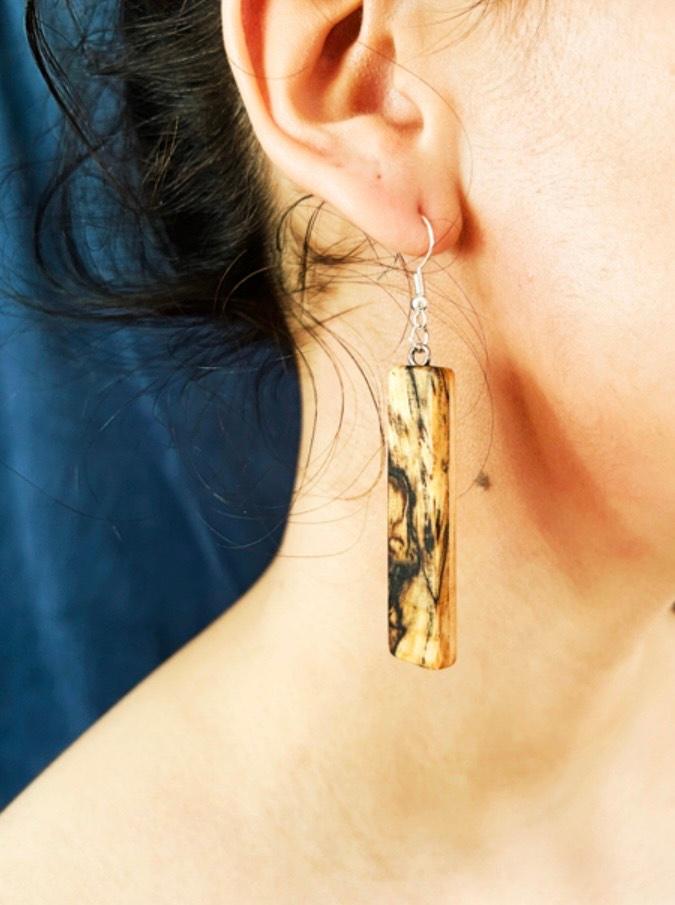 Träsmycken /Handmade Wood earrings - Träsmycken Hantverk- Bessie design handmade/ / Wooden jewelry