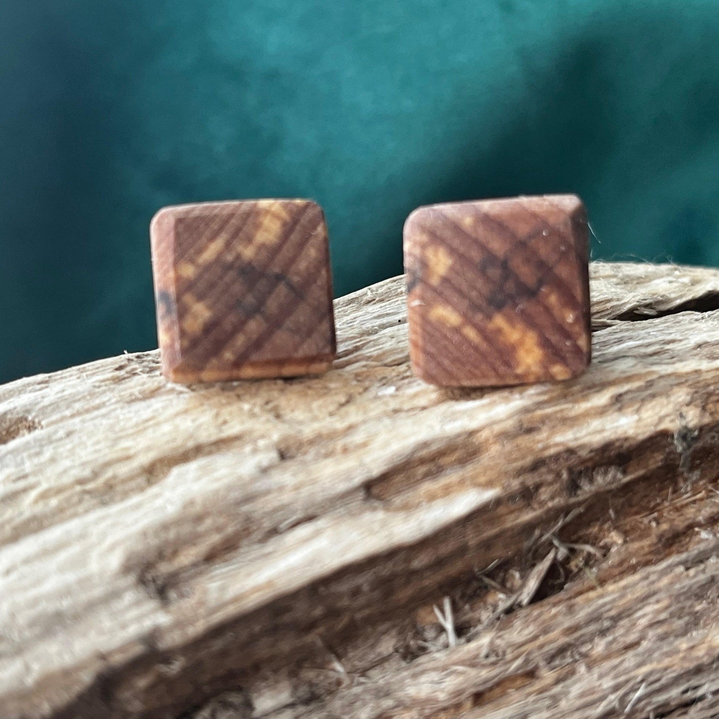 Träsmycken /Handmade Wood Earrings - Träsmycken Hantverk- Bessie design handmade/ / Wooden jewelry