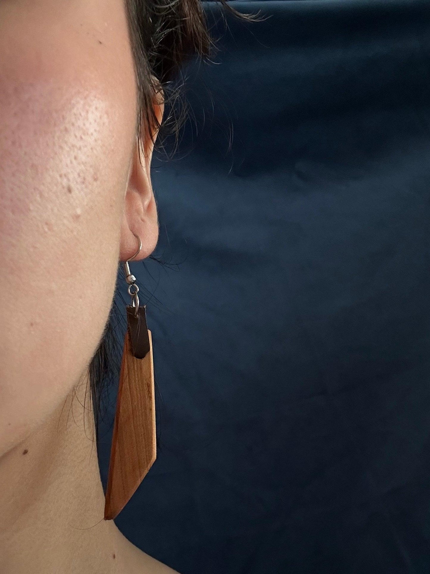 Träsmycken /Handmade Wood Earrings - Träsmycken Hantverk- Bessie design handmade/ / Wooden jewelry