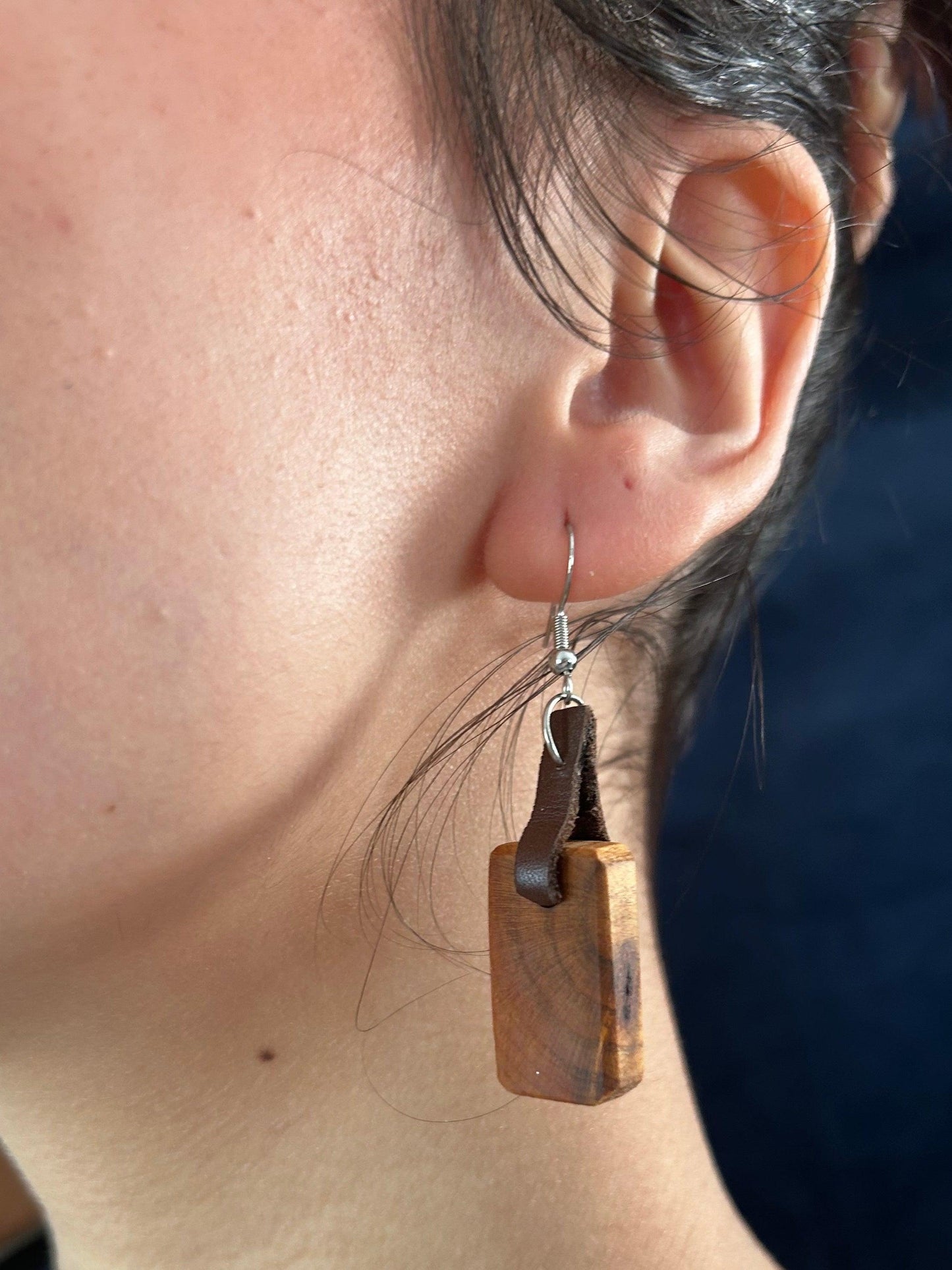 Träsmycken /Handmade Wood Earrings - Träsmycken Hantverk- Bessie design handmade/ / Wooden jewelry