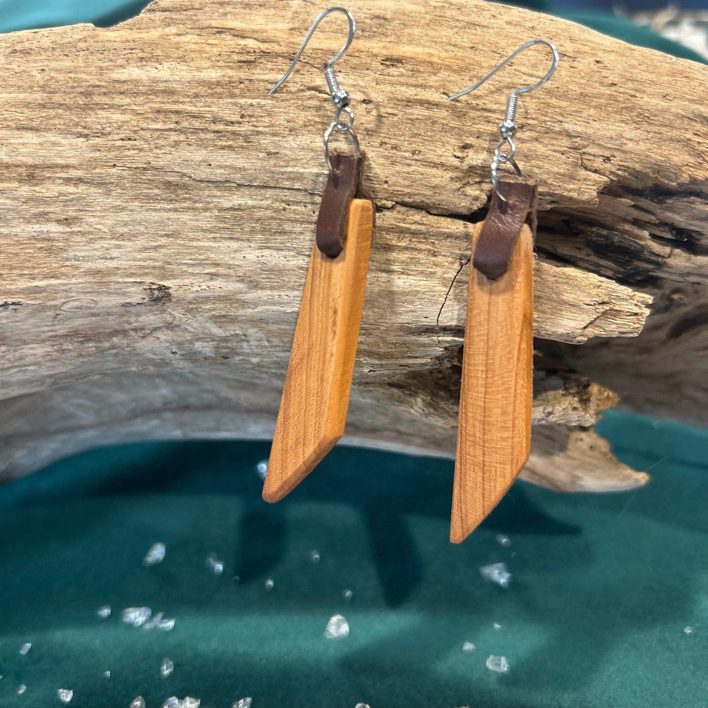 Träsmycken /Handmade Wood Earrings - Träsmycken Hantverk- Bessie design handmade/ / Wooden jewelry