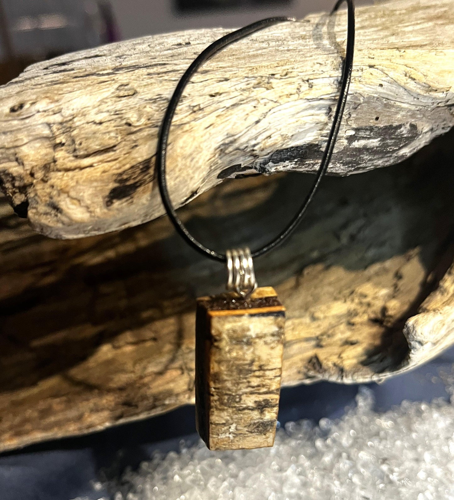 Träsmycken /Handmade Wood necklace - Träsmycken Hantverk- Bessie design handmade/ / Wooden jewelry