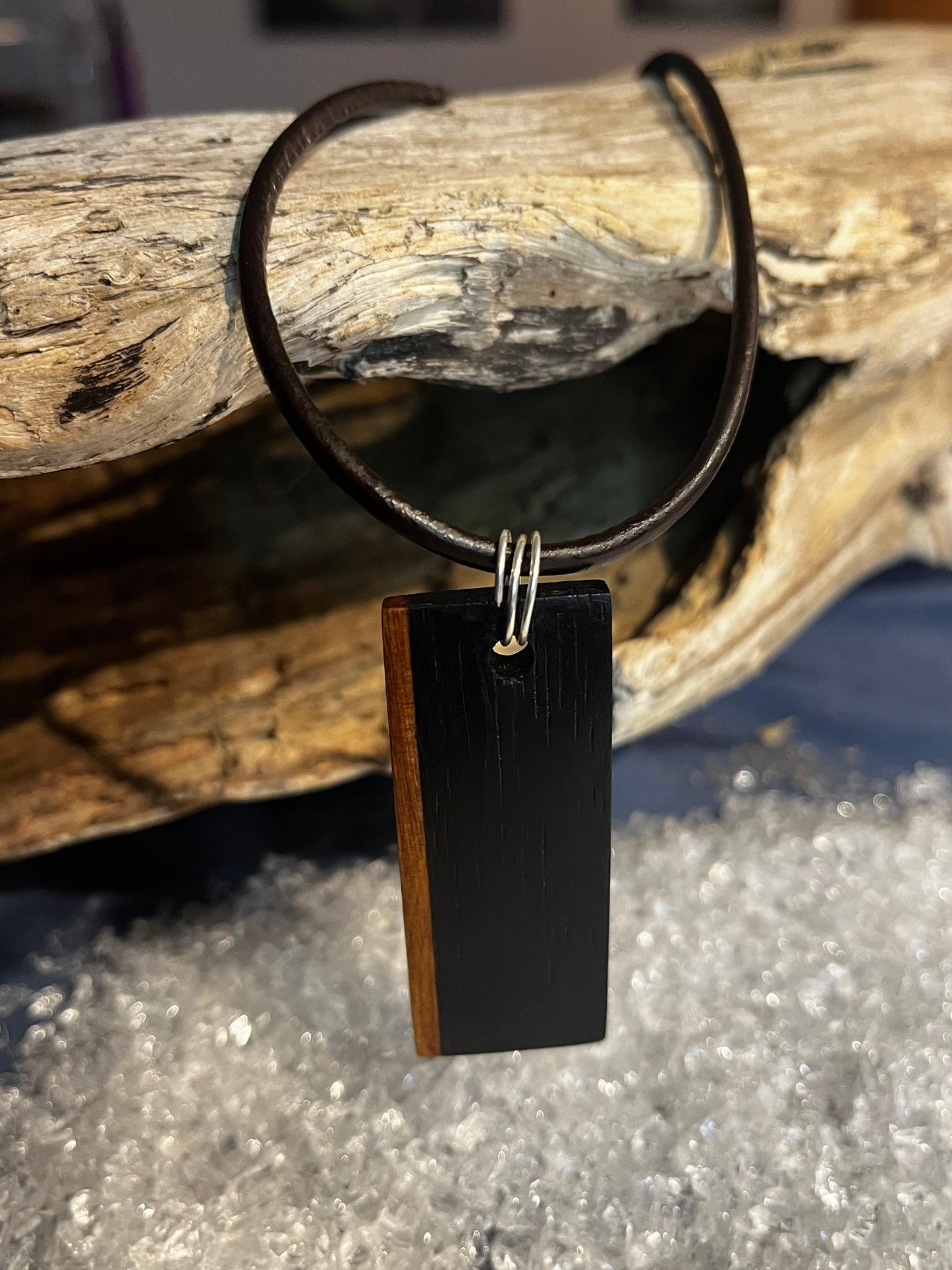 Träsmycken /Handmade Wood necklace - Träsmycken Hantverk- Bessie design handmade/ / Wooden jewelry