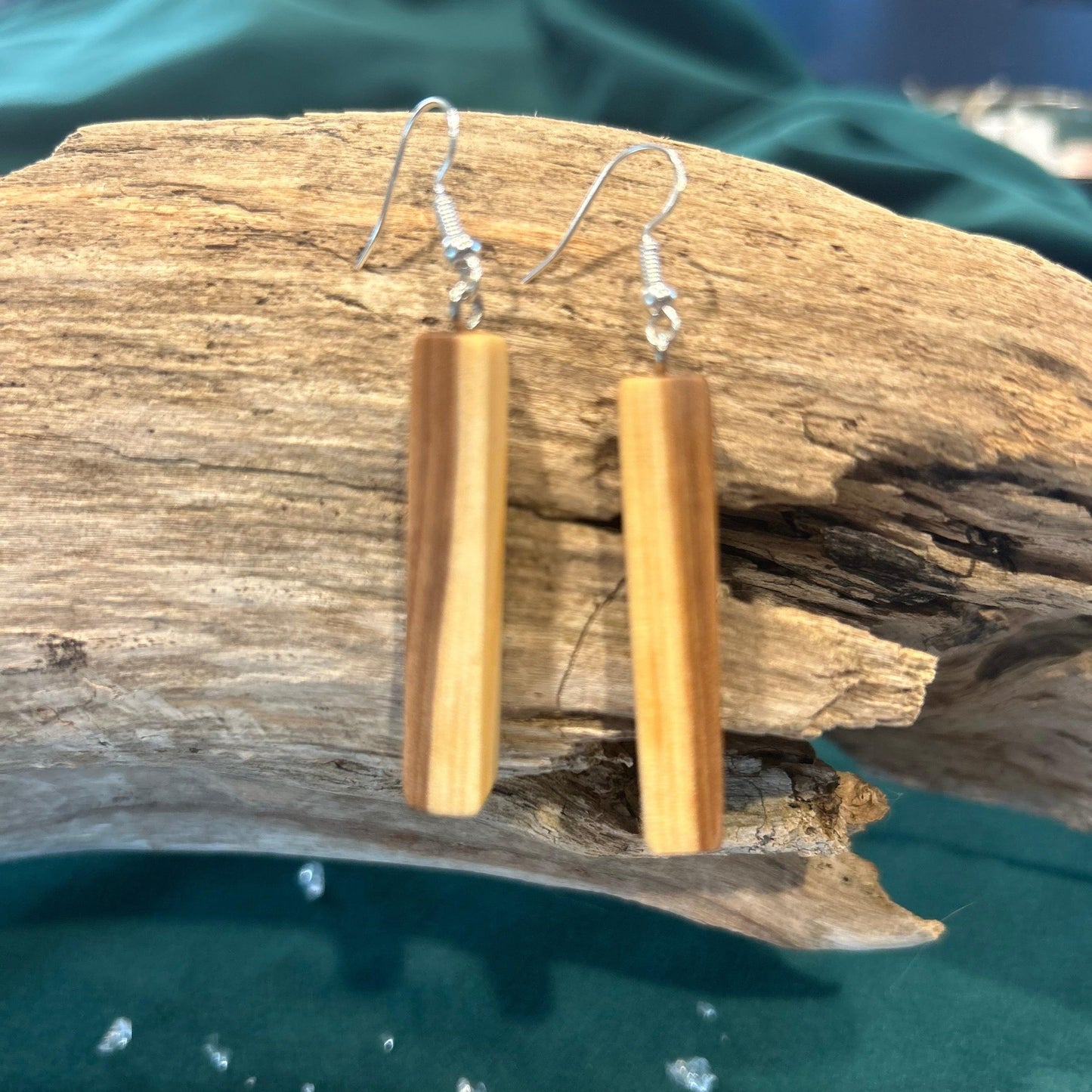 Träsmycken /Handmade Wood Earrings - Träsmycken Hantverk- Bessie design handmade/ / Wooden jewelry