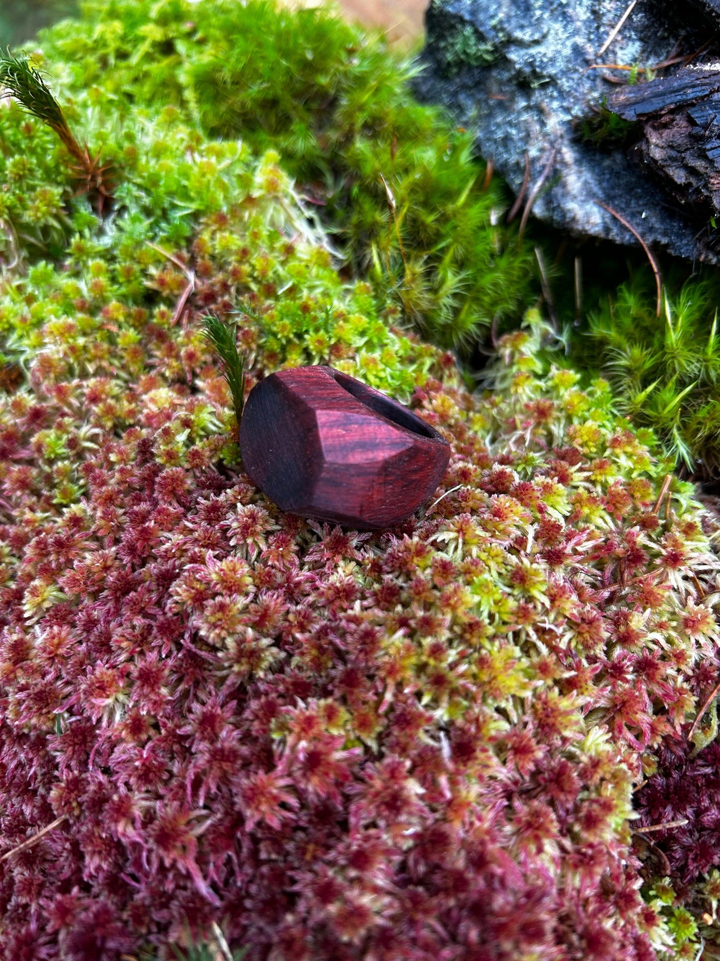 Träsmycken /Handmade Large wood ring - Träsmycken Hantverk- Bessie design handmade/ / Wooden jewelry
