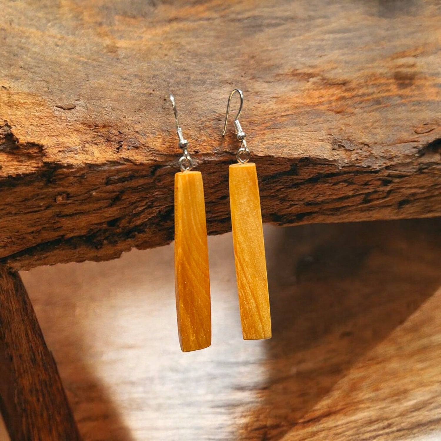 Träsmycken /Handmade Wood Earrings - Träsmycken Hantverk- Bessie design handmade/ / Wooden jewelry